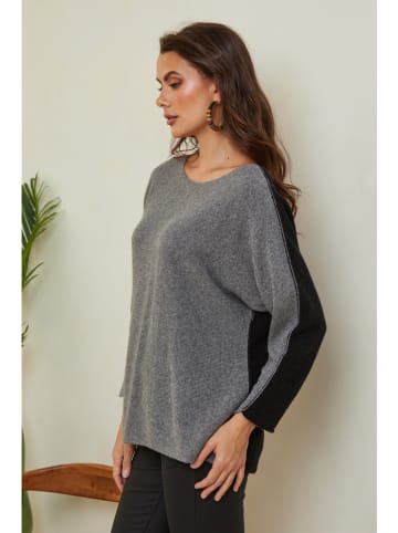 Joséfine Pullover "Dorog" in Grau/ Schwarz