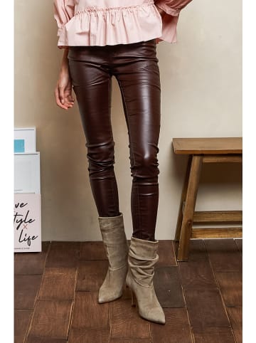 Joséfine Kunstleren broek "Ramos" bruin