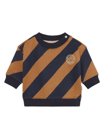 Noppies Sweatshirt in Dunkelblau/ Hellbraun