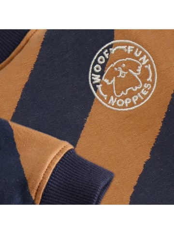 Noppies Sweatshirt in Dunkelblau/ Hellbraun