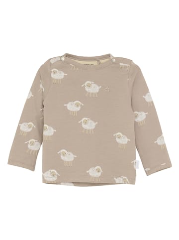 Noppies Longsleeve in Hellbraun/ Grau