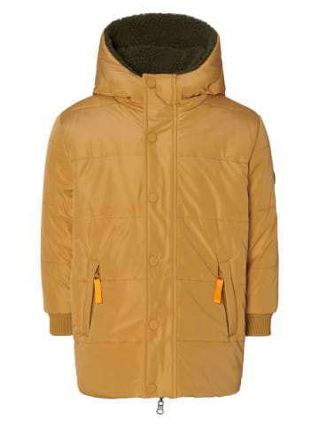 Noppies Dwustronna parka "Lecce" w kolorze oliwkowo-jasnobrązowym