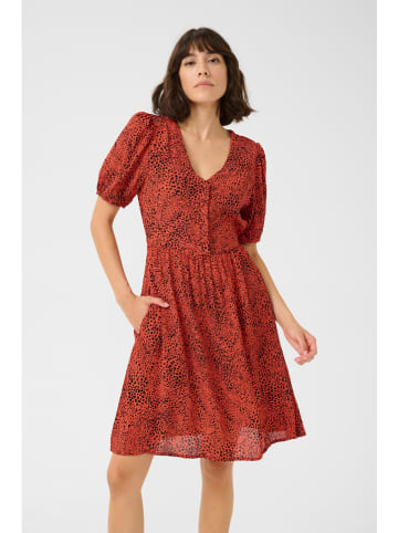 Kaffe Jurk rood/zwart