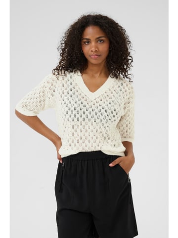 Kaffe Sweter w kolorze kremowym