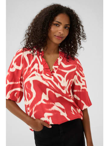 Kaffe Bluse in Koralle/ Creme