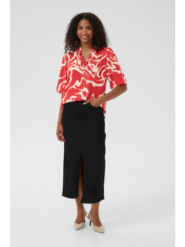 Kaffe Bluse in Koralle/ Creme