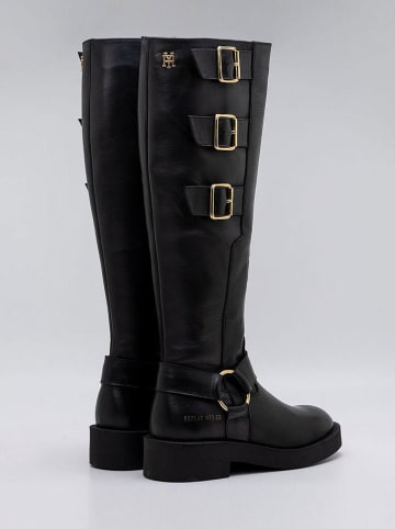 Replay Leder-Stiefel in Schwarz