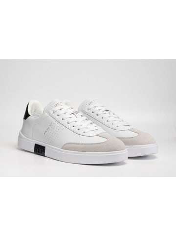 Replay Leren sneakers wit/zwart