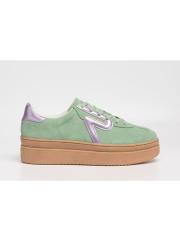Replay Leren sneakers turquoise/paars
