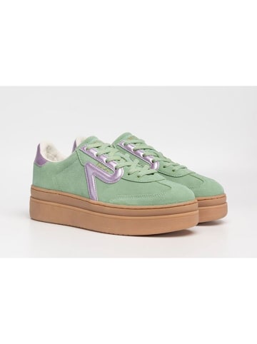 Replay Leren sneakers turquoise/paars