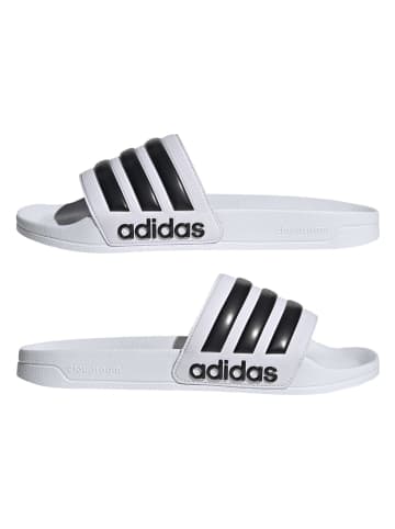 adidas Klapki "Adilette Shower" w kolorze biało-czarnym