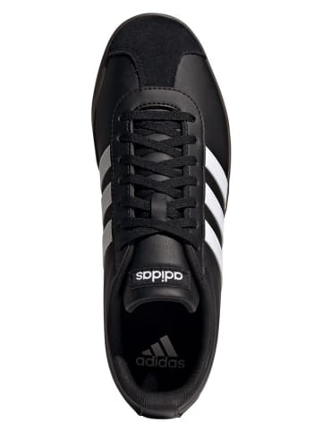 adidas Skórzane sneakersy "Court Base" w kolorze czarno-białym