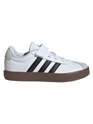 adidas Leder-Sneakers "Court 3.0" in Weiß/ Schwarz