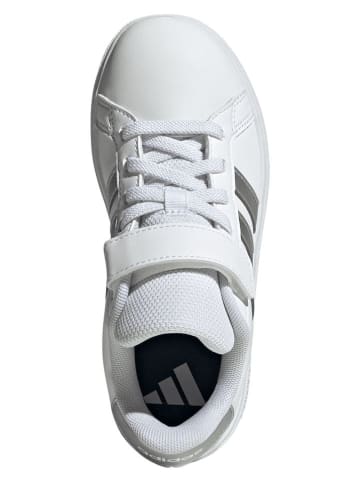 adidas Sneakersy "Grand Court 2.0" w kolorze srebrno-białym