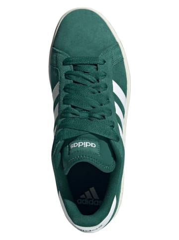 adidas Leder-Sneakers "Grand Court Base" in Grün/ Weiß