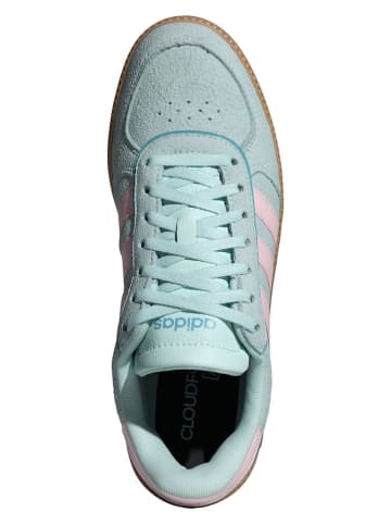 adidas Leder-Sneakers "Breaknet" in Türkis/ Rosa