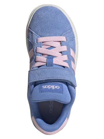 adidas Leder-Sneakers "Grand Court 00s" in Hellblau/ Rosa
