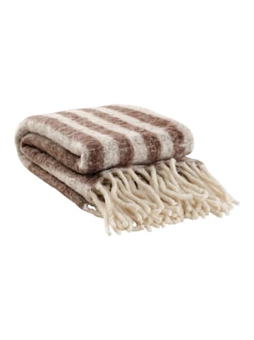 Jotex Wollen bedsprei "Ulli" crème/bruin