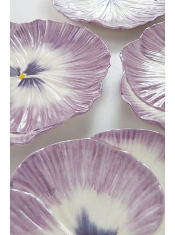 Jotex 4-delige set: dinerborden "Flora" paars - Ø 27 cm