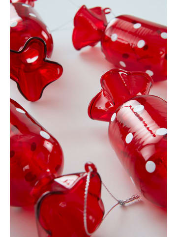 Jotex Ozdoby choinkowe (4 szt.) "Candy" w kolorze czerwonym - dł. 14 cm