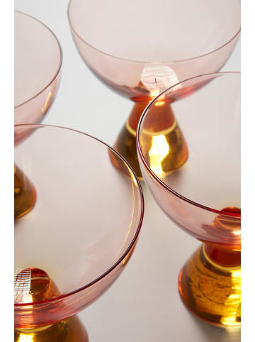 Jotex 4-delige set: cocktailglazen oranje - 350 ml