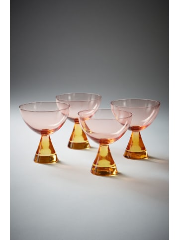 Jotex 4-delige set: cocktailglazen oranje - 350 ml
