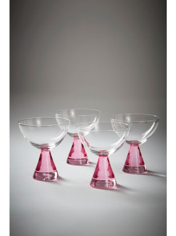 Jotex Kieliszki (4 szt.) w kolorze różowym do koktajli - 350 ml