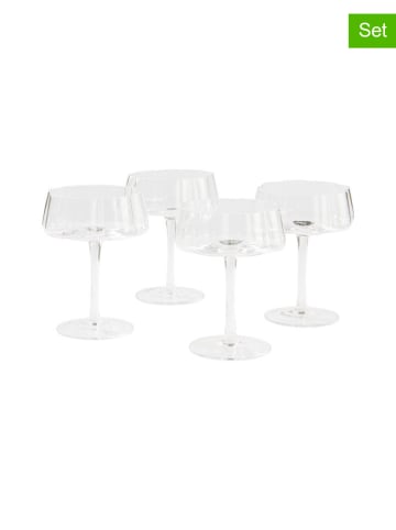 Jotex 4-delige set: cocktailglazen "Nina" transparant - 250 ml