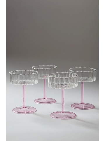 Jotex Kieliszki (4 szt.) "Ciao" w kolorze różowym do koktajli - 300 ml