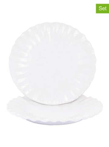 Jotex 2-delige set: dinerborden "Bonni" wit - Ø 26 cm