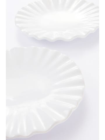 Jotex 2-delige set: dessertborden "Bonni" wit - Ø 19 cm