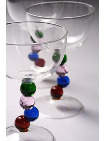 Jotex 4-delige set: cocktailglazen "Kyoto" meerkleurig - 240 ml