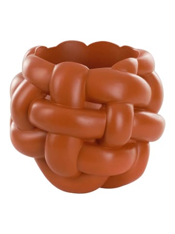 Jotex Doniczka "Knot" w kolorze pomarańczowym - wys. 20 x Ø 24,5 cm