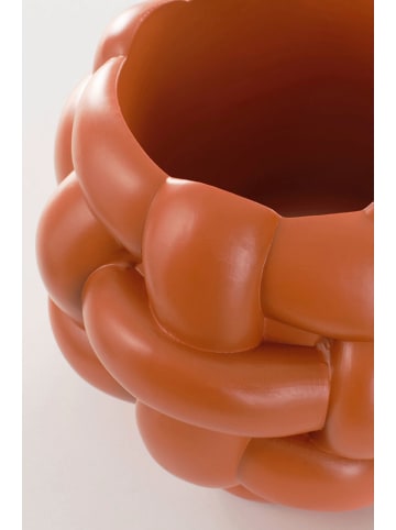 Jotex Doniczka "Knot" w kolorze pomarańczowym - wys. 20 x Ø 24,5 cm