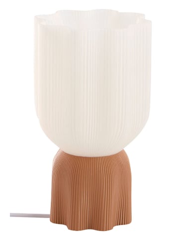 Jotex Tafellamp "Camier" crème/lichtbruin - (H)17 x Ø 15 cm