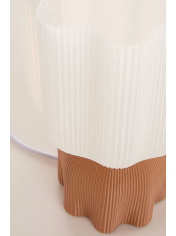 Jotex Tischleuchte ''Camier'' in Creme/ Hellbraun - (H)17 x Ø 15 cm