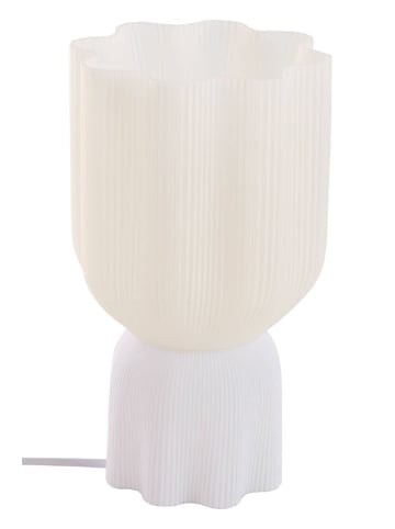 Jotex Lampa stołowa "Camier" w kolorze białym - wys. 17 x Ø 15 cm