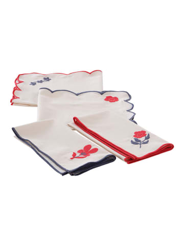 Jotex 4-delige set: servetten "Selja" wit