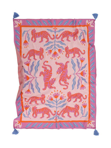 Jotex Narzuta "Roar" w kolorze jasnoróżowo-błękitno-pomarańczowym