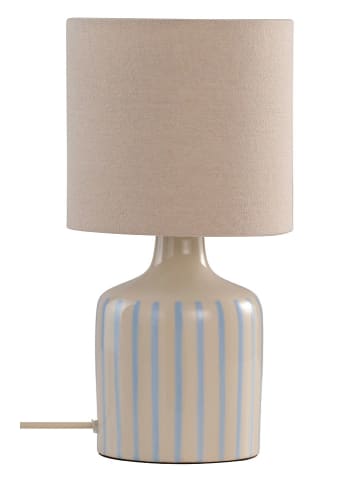 Jotex Tischleuchte ''Lisa'' in Beige/ Hellblau - (H)38 x Ø 19 cm
