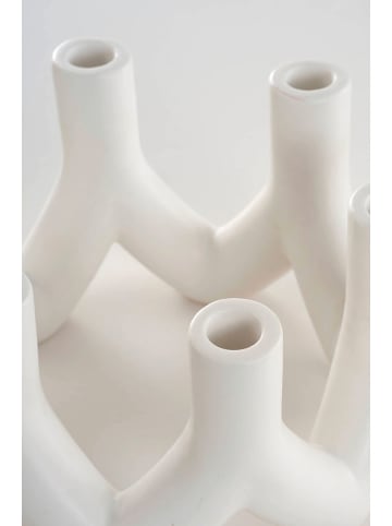 Jotex Kerzenhalter ''Lucia'' in Weiß - (H)14,5 x Ø 25,5 cm