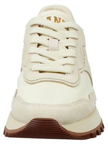 GANT Footwear Skórzane sneakersy "Caffay" w kolorze beżowym