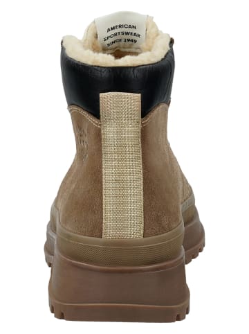 GANT Footwear Skórzane botki "Wintly" w kolorze beżowym
