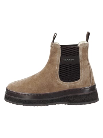 GANT Footwear Skórzane sztyblety "Sistown" w kolorze beżowym