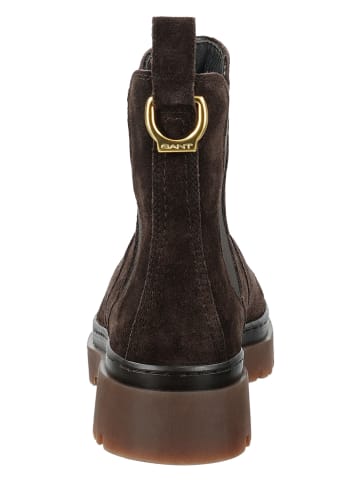 GANT Footwear Skórzane sztyblety "Aligrey" w kolorze brązowym