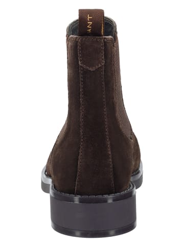 GANT Footwear Skórzane sztyblety "Prepdale" w kolorze brązowym