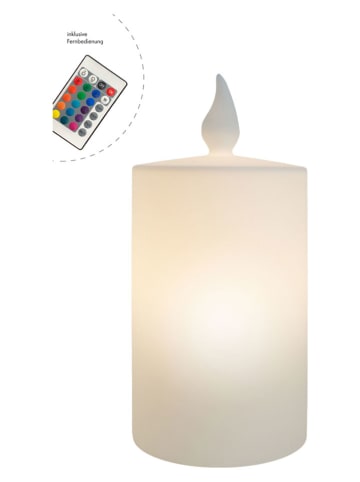 8 seasons LED-Solardekoleuchte "Candle" in Weiß - (H)80 x  Ø 38,5 cm