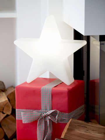 8 seasons LED-Solardekoleuchte "Shining Star" in Weiß - Ø 40 cm