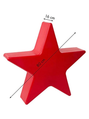 8 seasons LED-Dekoleuchte "Shining Star" in Rot - Ø 80 cm