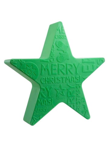 8 seasons Dekoracyjna lampa LED "Merry Christmas" w kolorze zielonym - Ø 60 cm